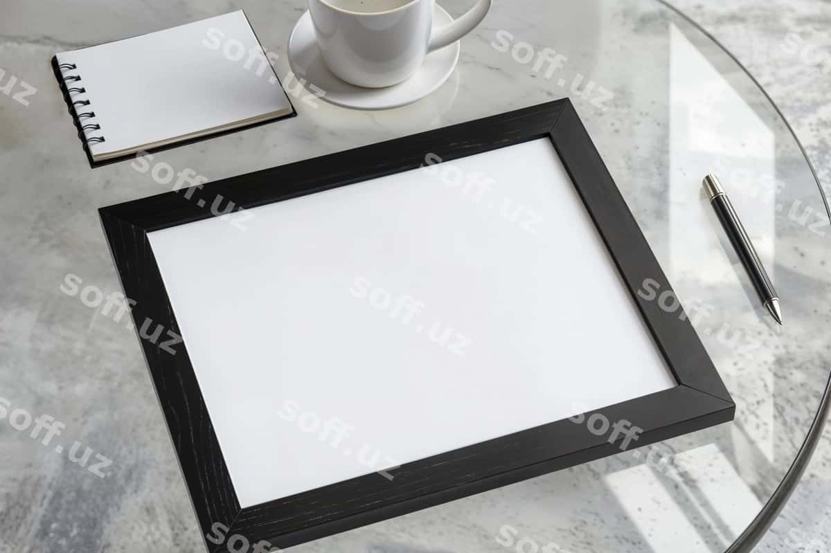 Guvohnoma ramka namuna | Certificate frame mockup 1