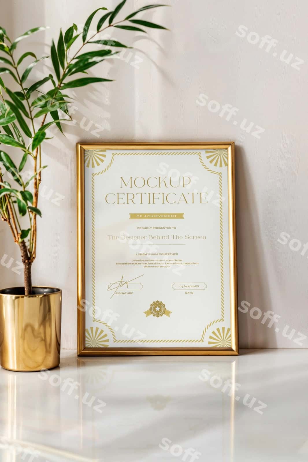 Sertifikat namunasi | Certificate mockup 1
