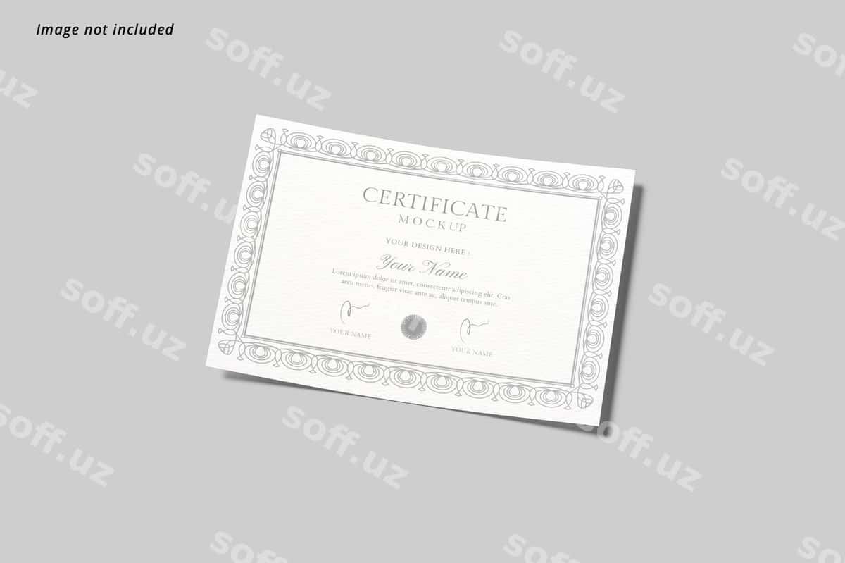 Sergefikat mockup | Certificate mockup 1