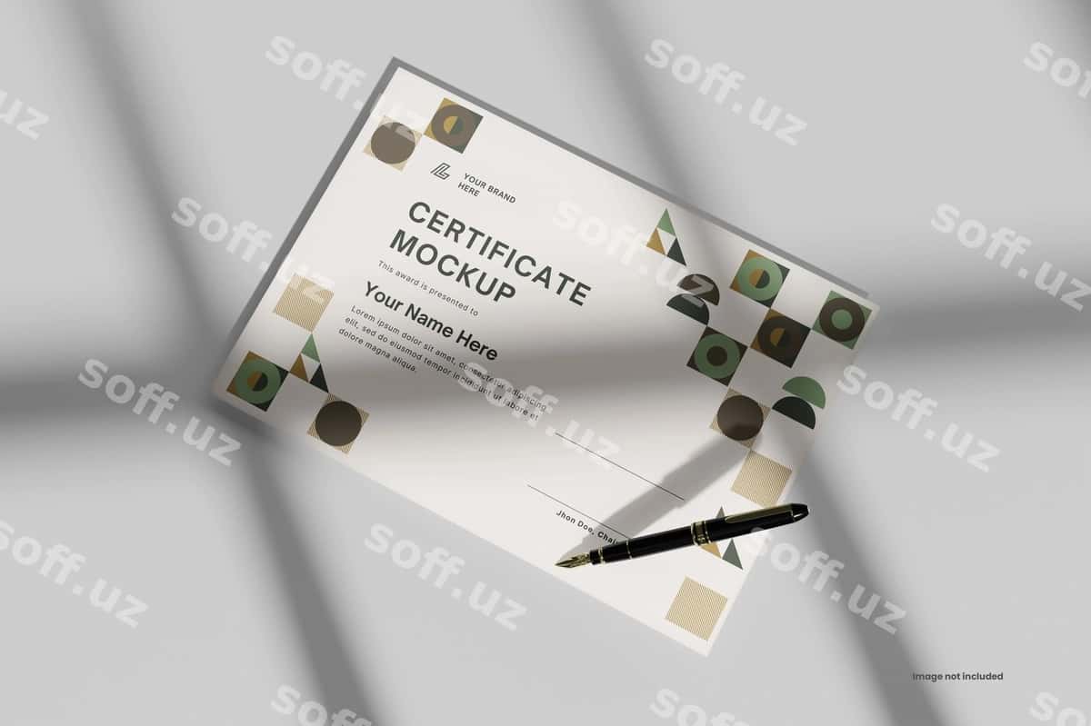 Sertifikat namunasi | Certificate mockup 1