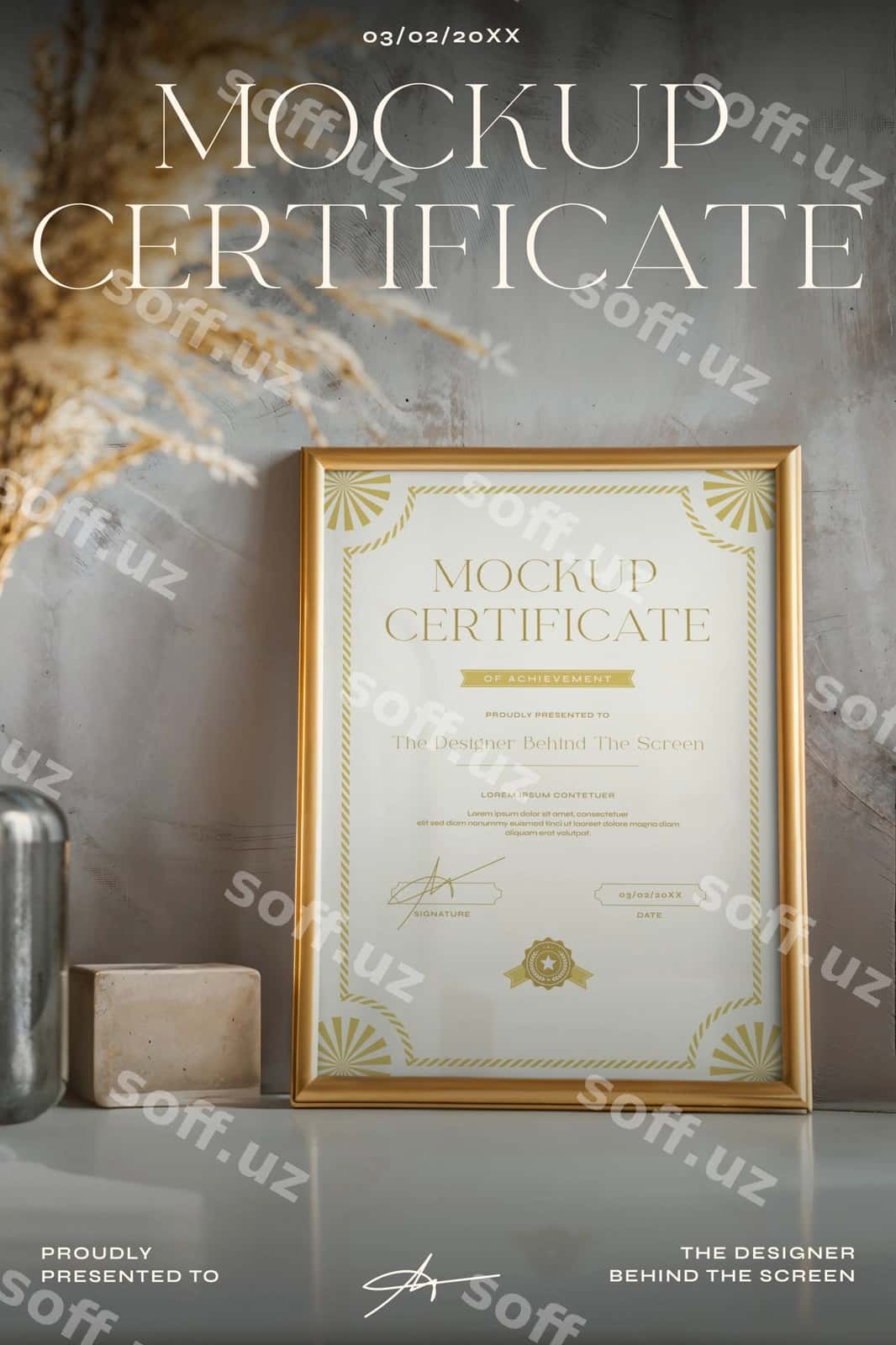 Sertifikat namunasi | Certificate mockup 1