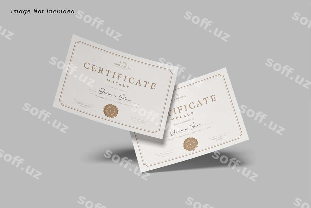Sertifikat namunasi | Certificate mockup 1