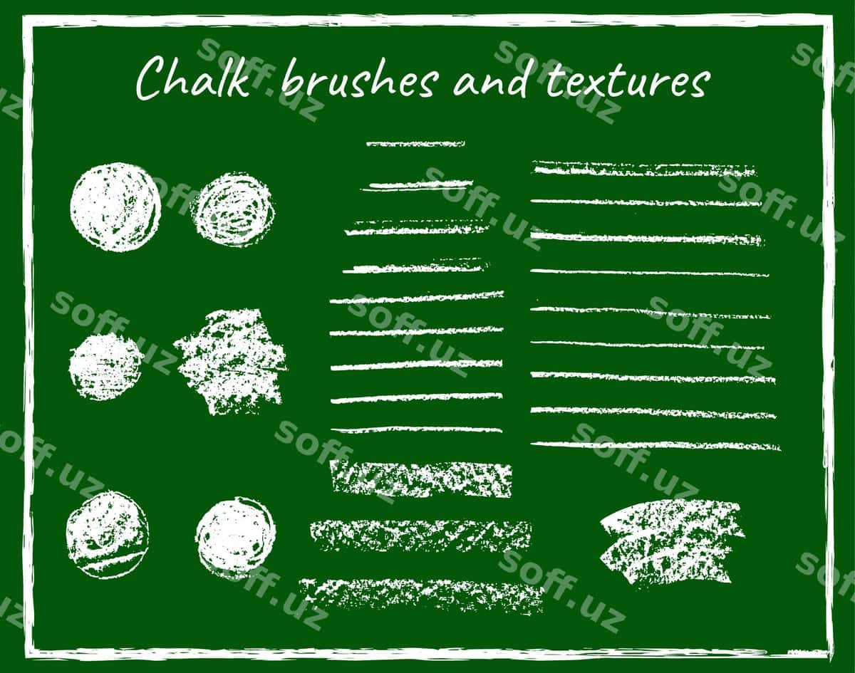 Chalk grunge teksturalar brushlar | Chalk grunge textures brushes 1