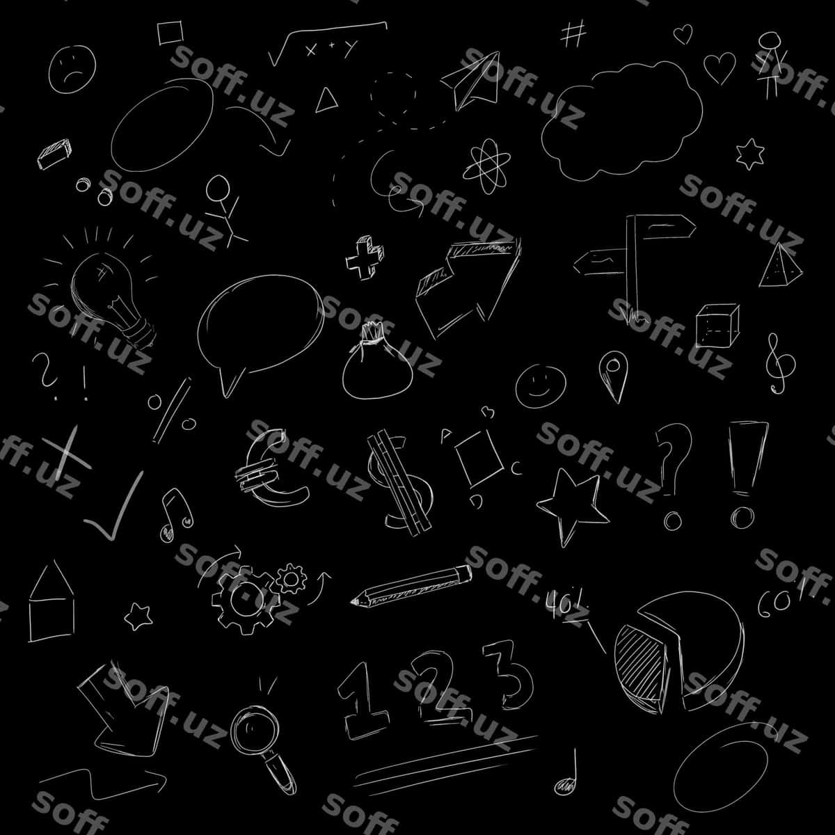 Doska belgiları | Chalkboard icons 1