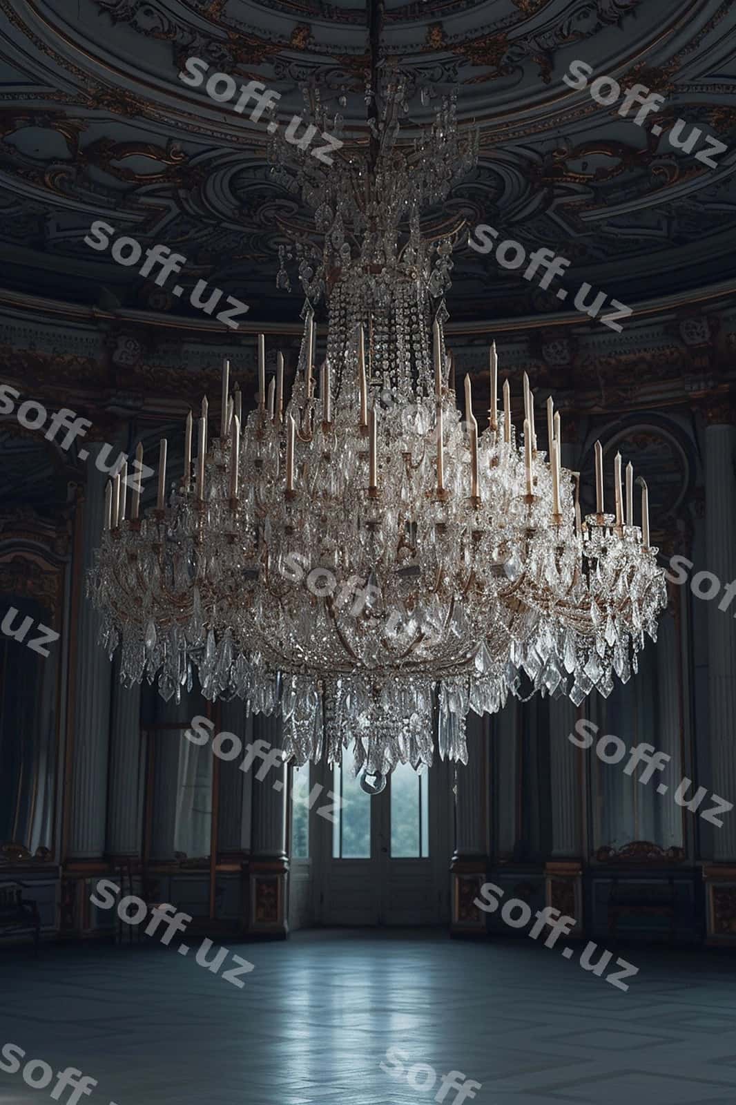 Yuqori qismida yozuvli qandil | Chandelier with words chandelier top 1