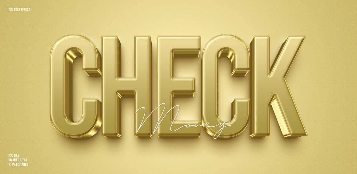 3D tahrirlanadigan matn effektini tekshiring | Check 3d editable text effect 1