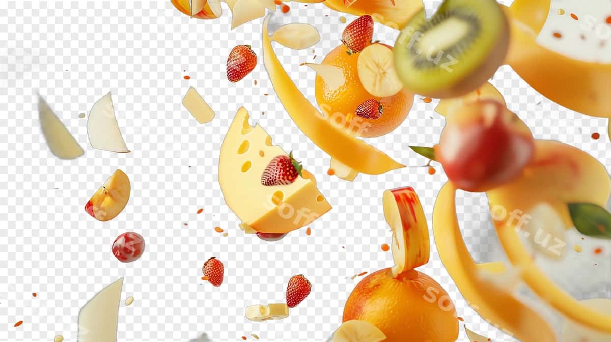 Pishloq mevalar haqiqiy meva sog' ovqat | Cheese fruits realistic fruit healty food 1