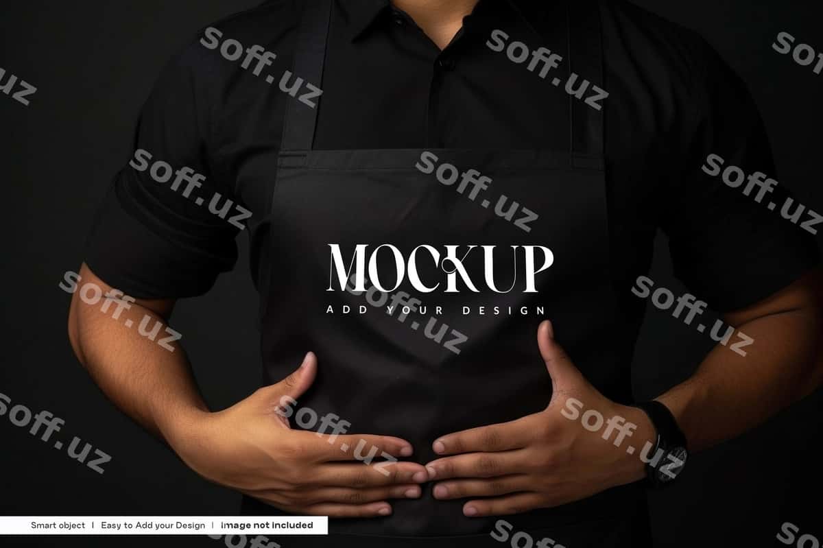Oshpaz kiyimi namunasi | Chef attire mockup 1