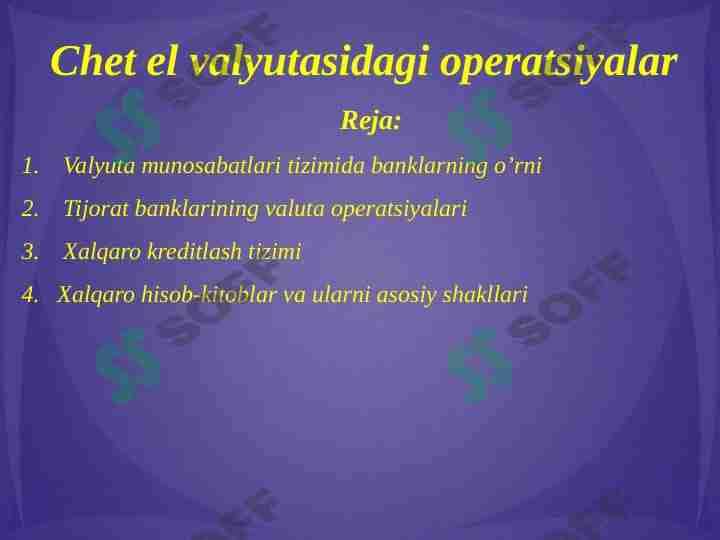 chet el valyutasi 1
