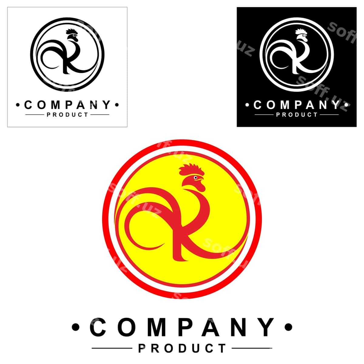 Tovuq logotipi Ak logotipi vektor | Chicken logo ak logo vector 1