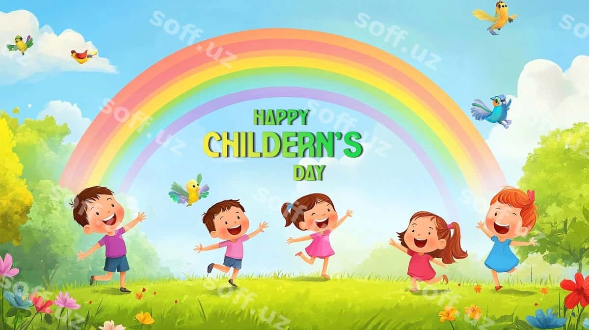 Bolalar kuni poster banner ijtimoiy tarmoqlar | Childrens day poster banner social media 1