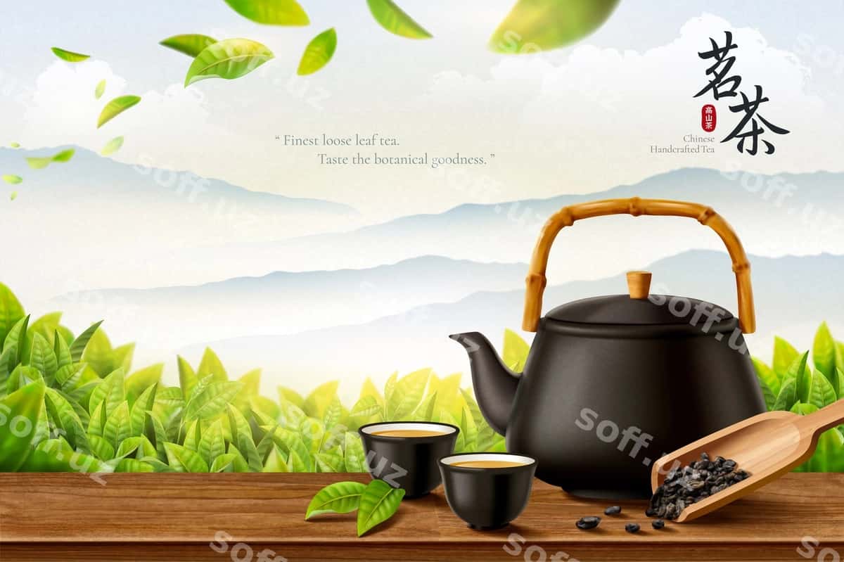 Xitoy qollanma choy reklamasi | Chinese handcrafted tea ad 1