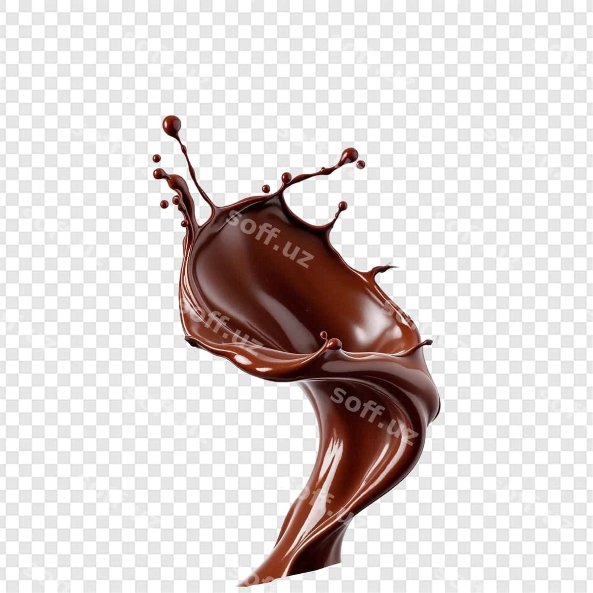 Shokolad ajraltirilgan shaffof fonda | Chocolate isolated transparent background 1