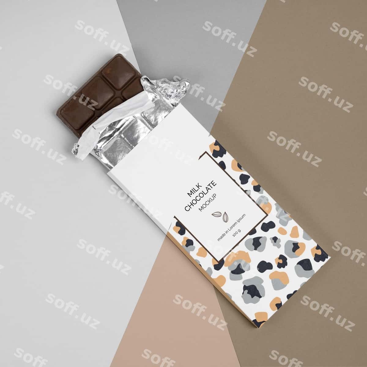 Shokolad qadoqlash namunasi | Chocolate packaging mockup 1