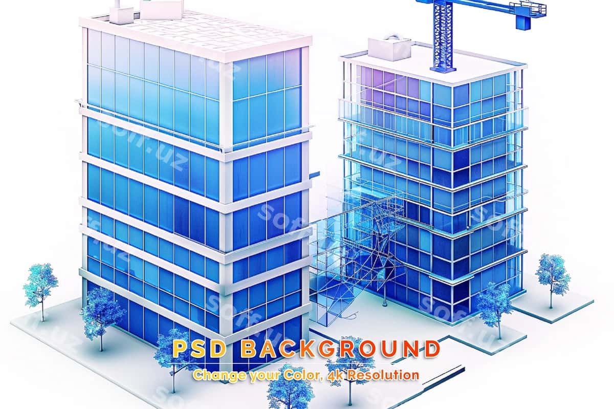Shahar konsepsiyasining foni va kran bilan tushirilgan fon | City blueprint background with crane 1