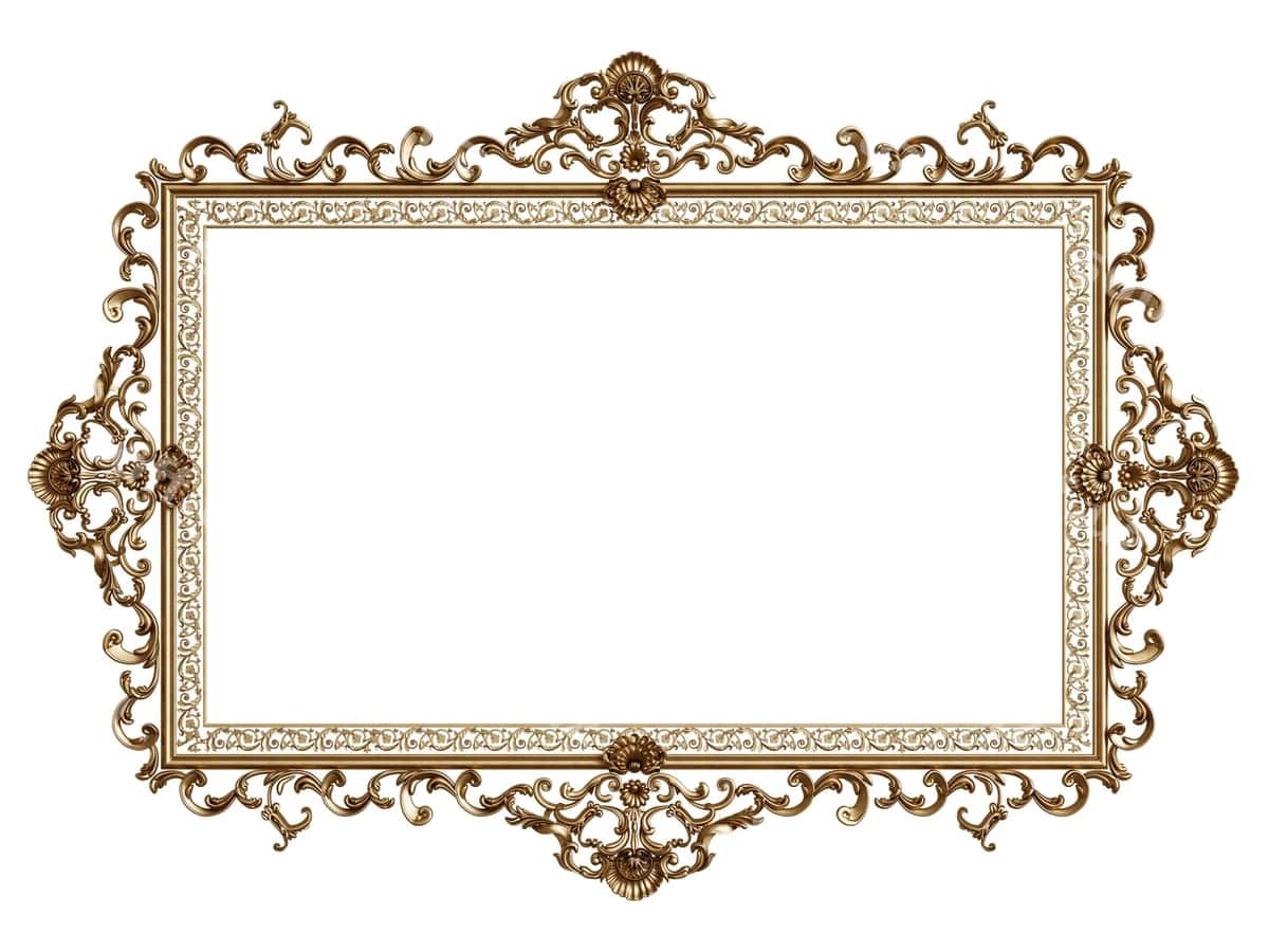 Naqshli bezakli klassik oltin ramka | Classic golden frame with ornament decor 1