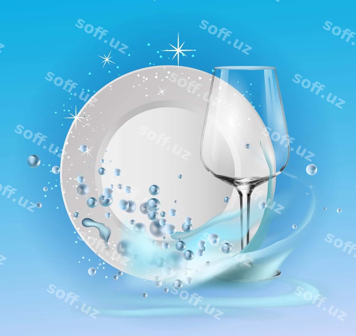 Toza likop vino stakani | Clean plate wine glass 1