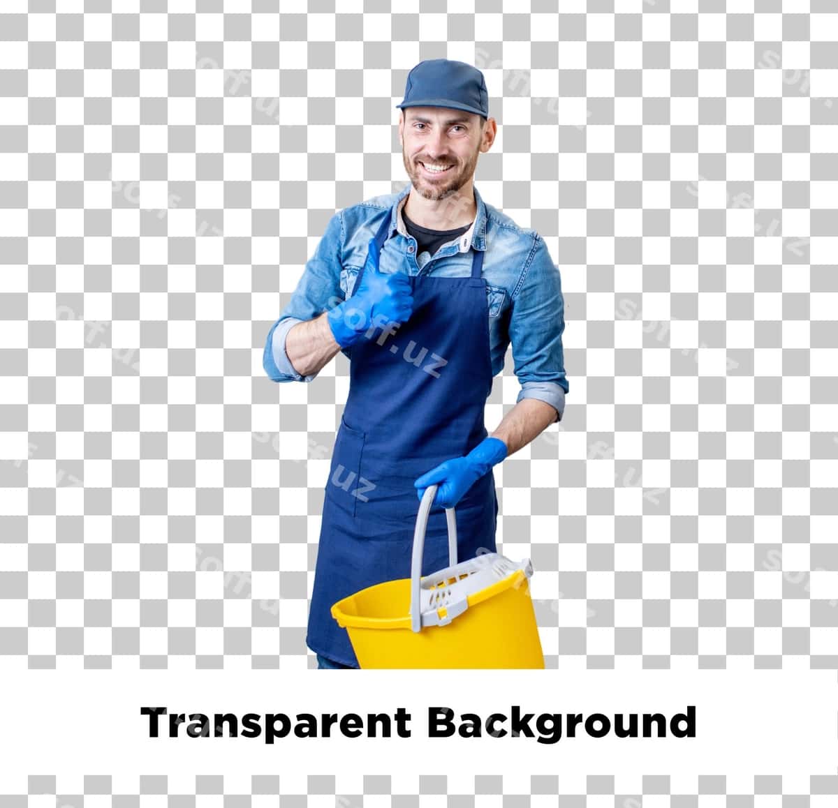 Tozalovchi 01 shaffof fon | Cleaner 01 transparent background 1