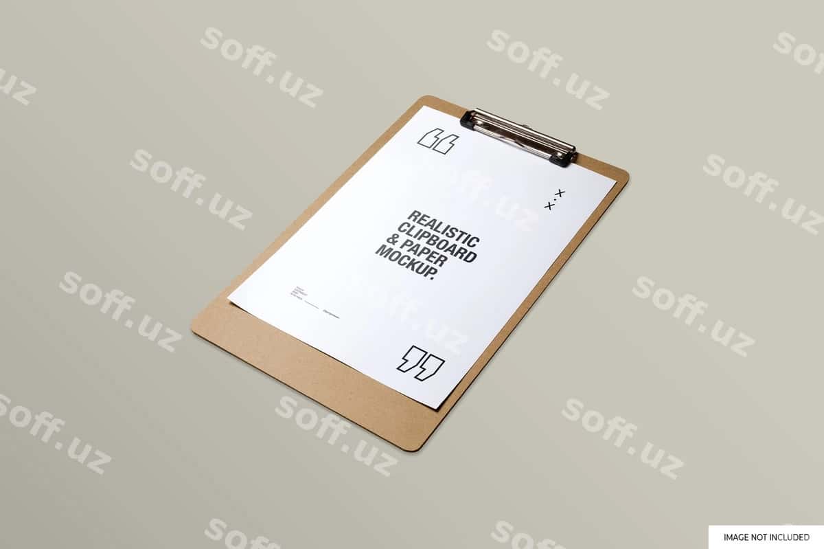 Pultuz qog'oz namunasi | Clipboard paper mockup 1