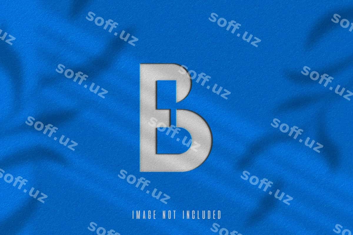 Yaqin surat 3D logotip namuna render | Close up 3d logo mockup rendering 1