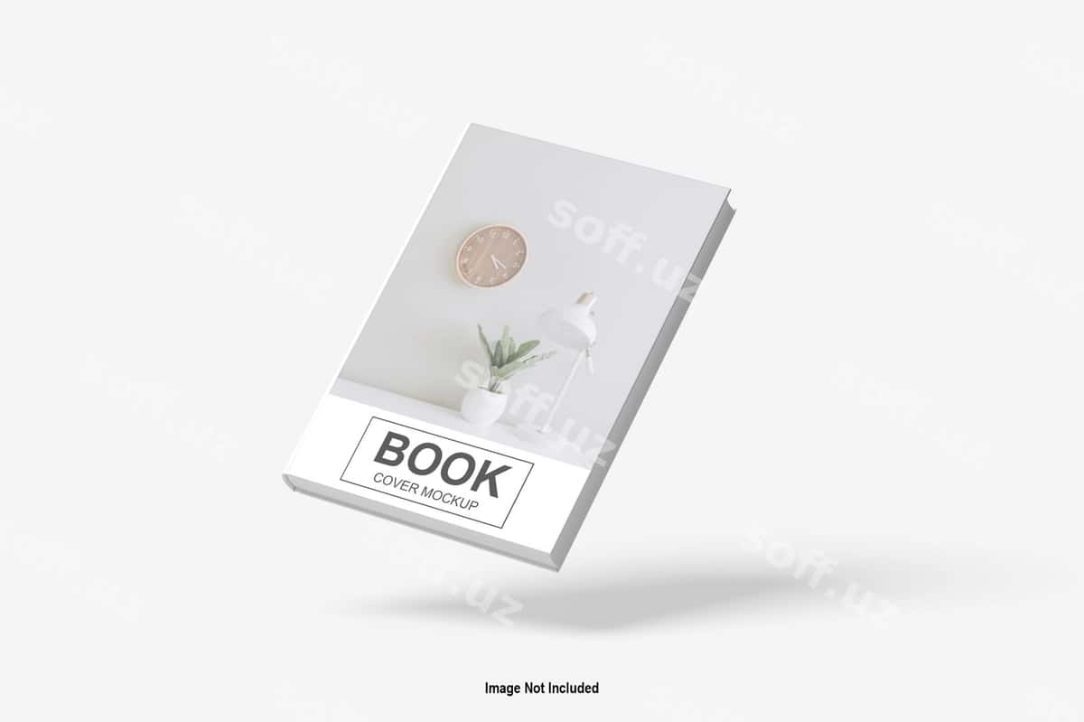 Yaqin rasm kitob qoplashi namunasi ajraltirilgan | Close up book cover mockup isolated 1