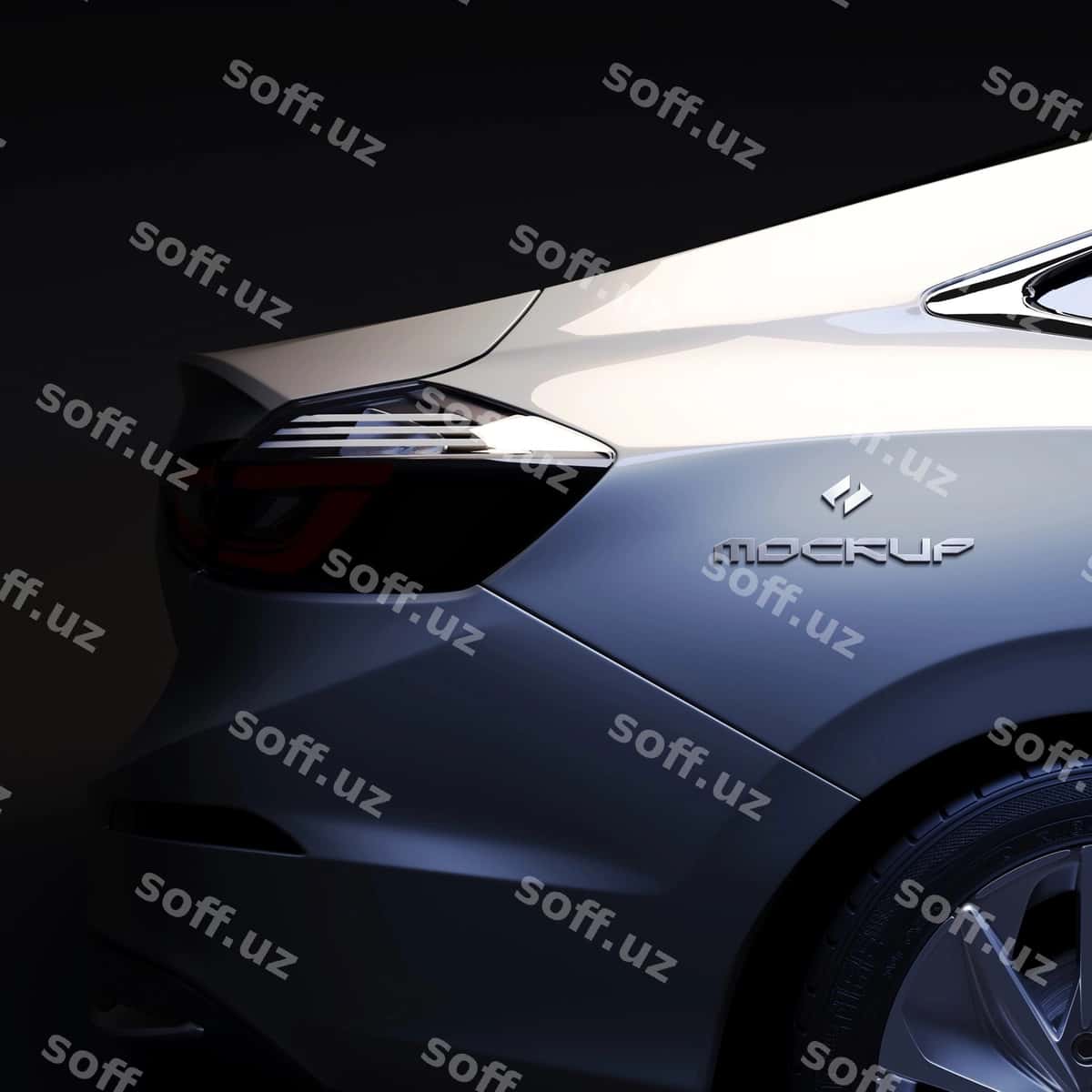 Mashina logotipi mockupini yaqinlashtirish | Close up car logo mockup 1