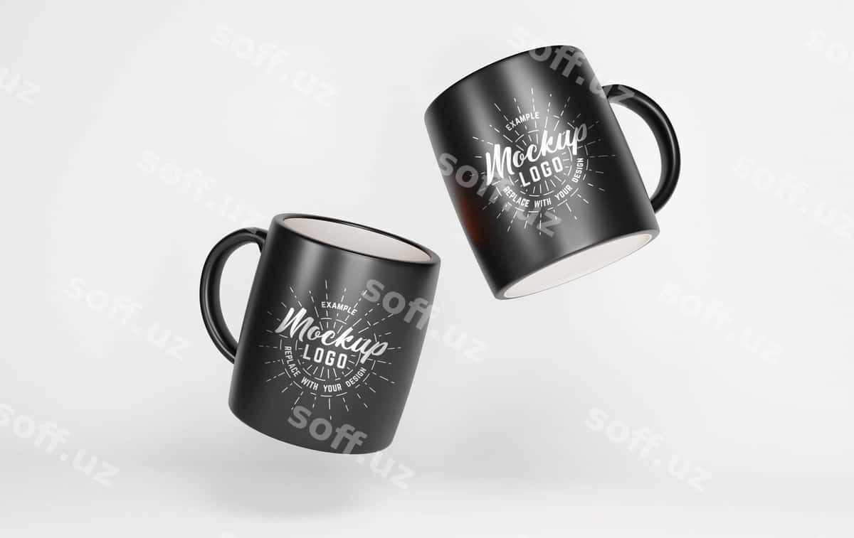 Yaqin rasm choy qozoni ajraltirilgan namunasi | Close up mug mockup isolated 1