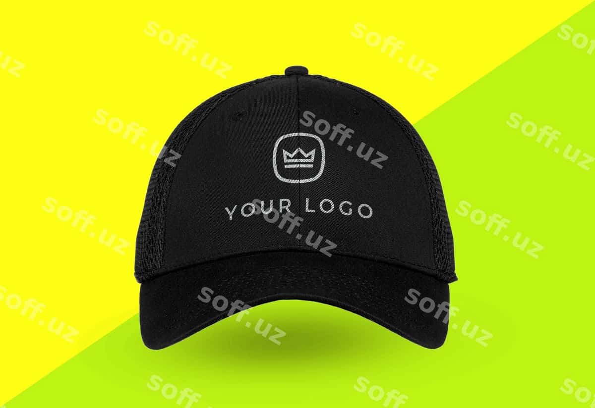 Yaqin murojaat sport shlyapa logotip namunasi ajraltirilgan | Close up sports cap logo mockup isolated 1