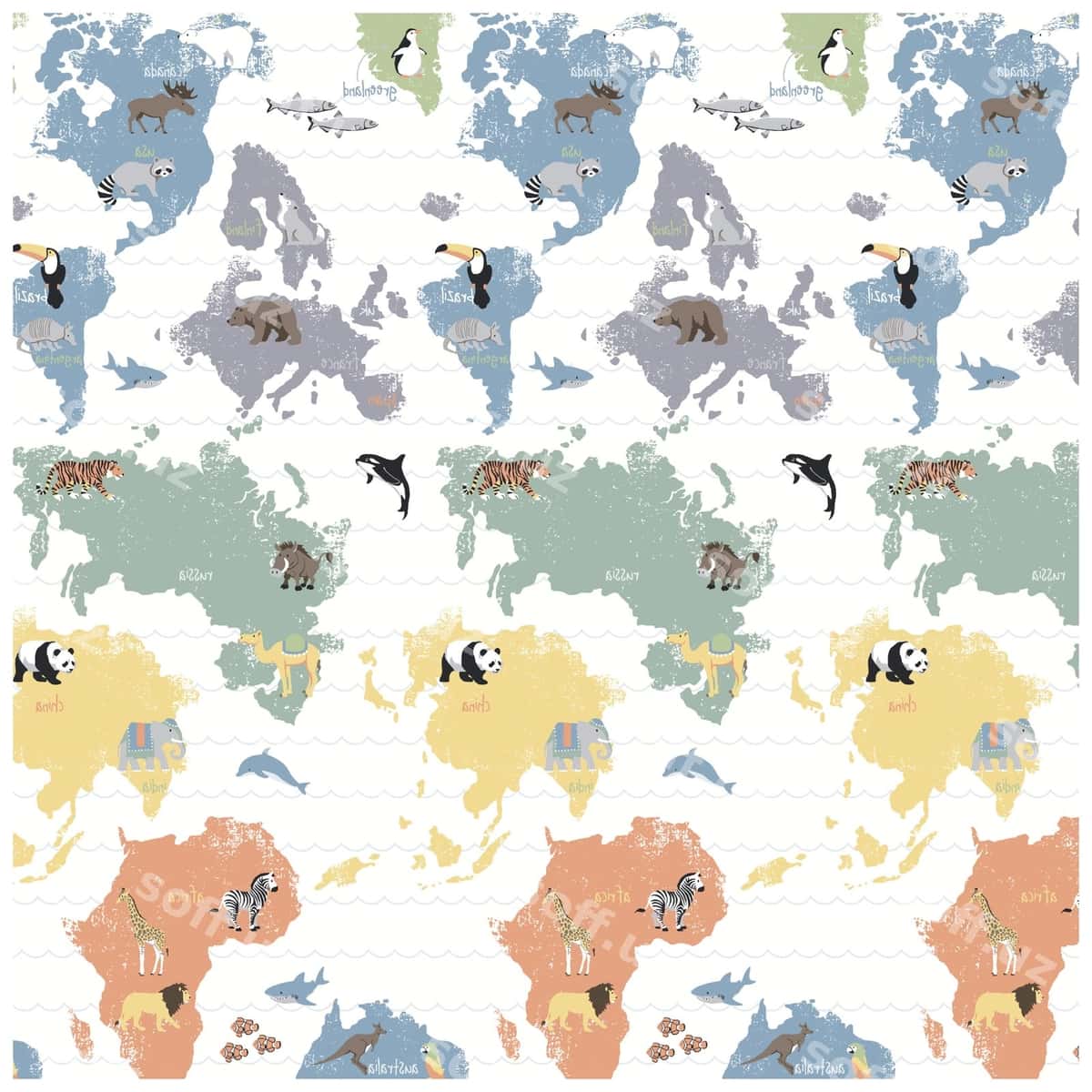Collage qo'ylar xarita dunyo | Collage sheeps map world 1
