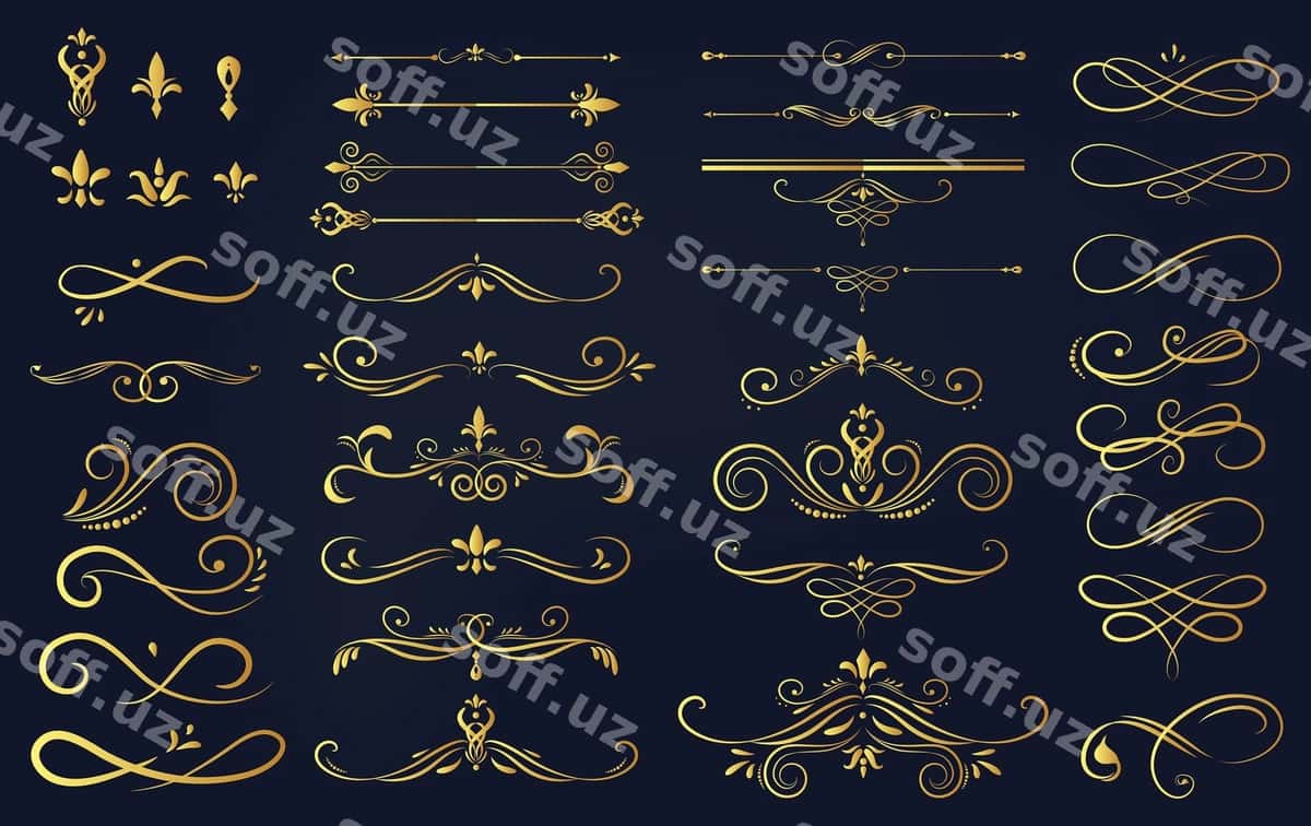 To'plam komplekti etiketka naqshi | Collection set label ornament 1
