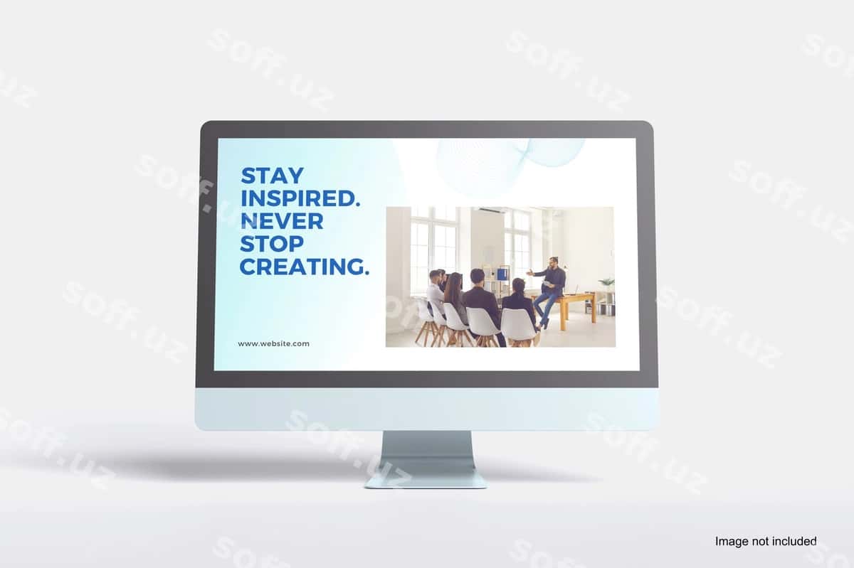 Kompyuter desktop ekran namunasi | Computer desktop screen mockup 1