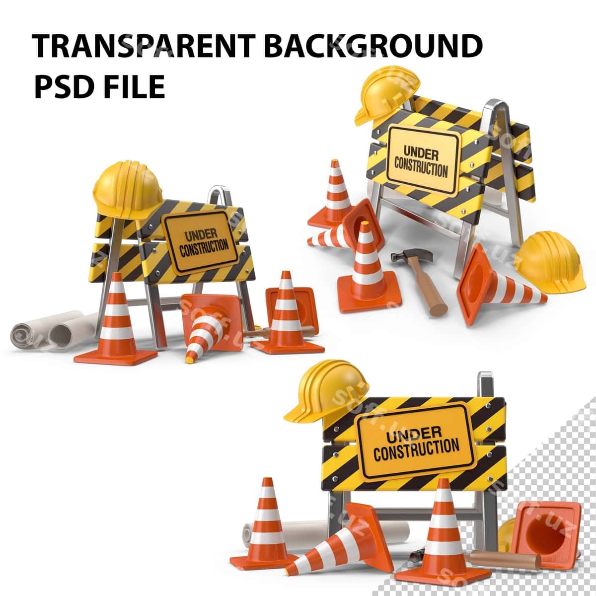 Qurilish yo'l belgilari uskunalar png | Construction road sign equipment png 1