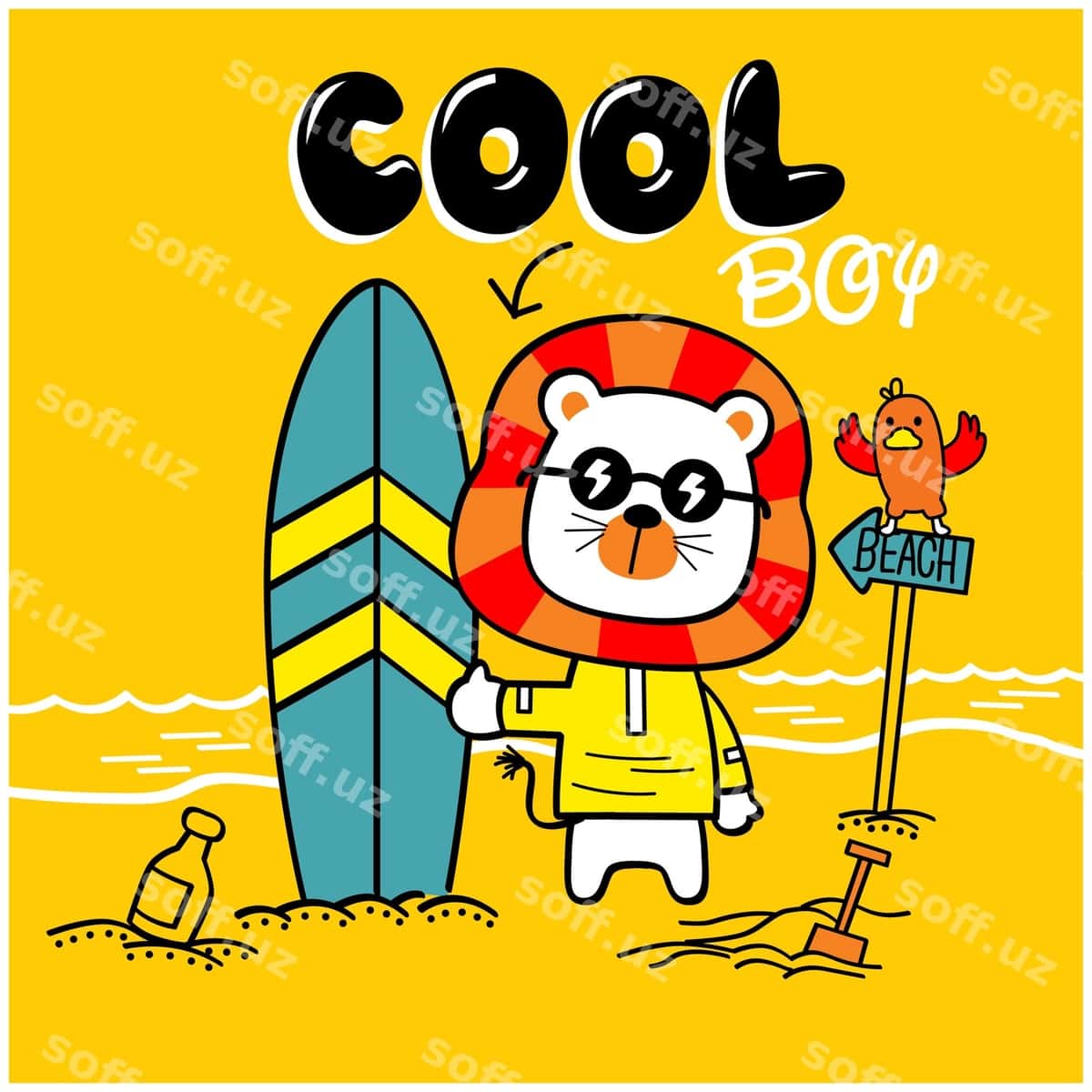 Soqqa bardoshka mashina kartunlari | Cool lion beach funny animal cartoon 1