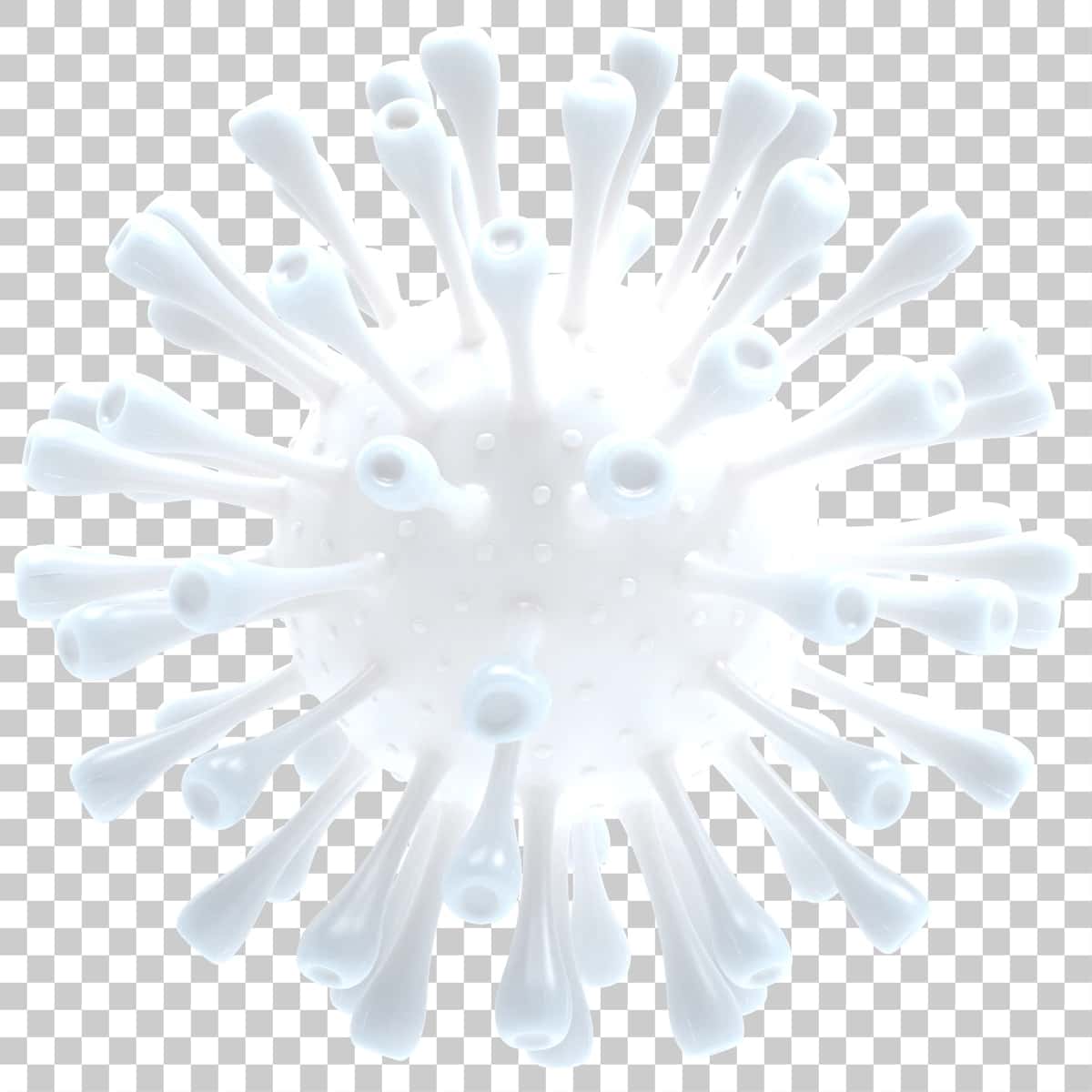 Virus bilan ajratilgan shaffof fon 3D renderlash illyustratsiyasi | Virus isolated transparent background 3d rendering illustration 1