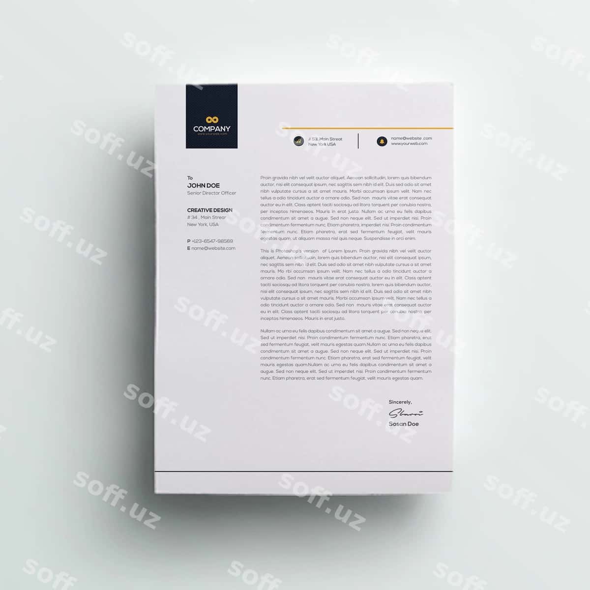 Kompaniya xat qadoiyibi | Corporate letterhead 1