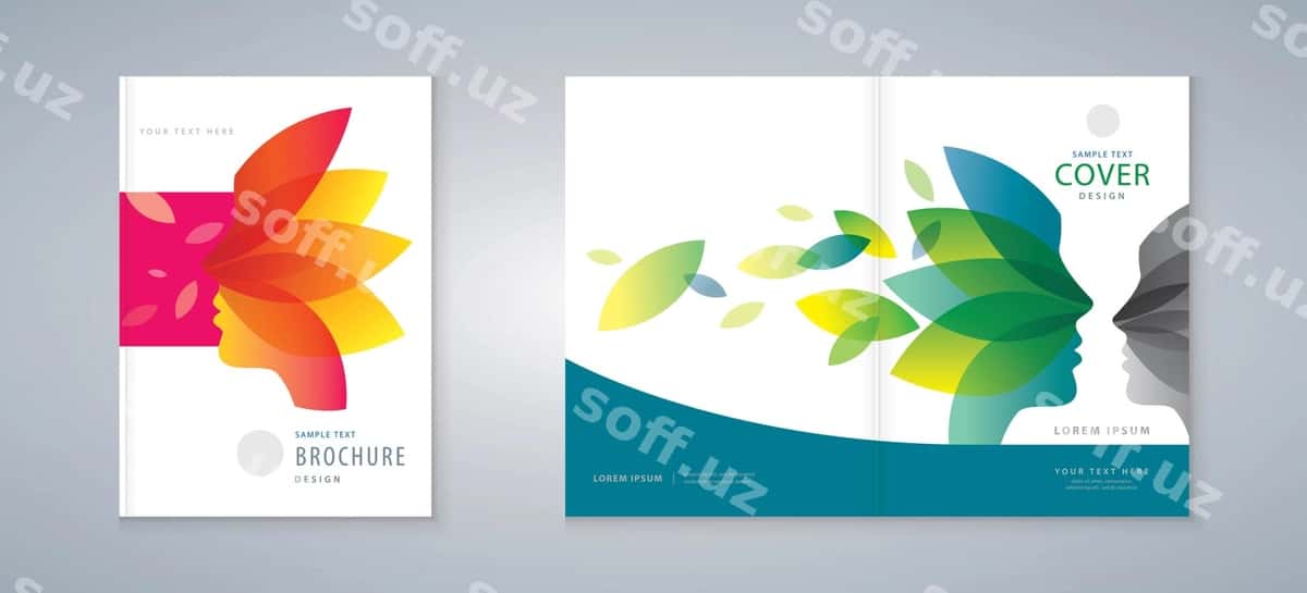 Kitob qop dizayn to'plami | Cover book design set 1