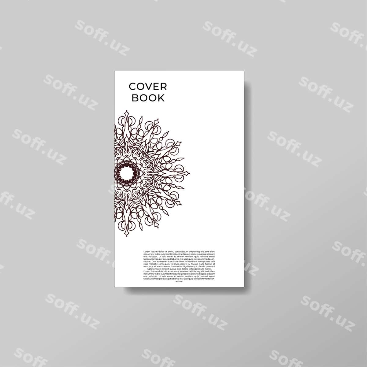 Shablon qop mandala gul bilan | Cover template with mandala flower 1