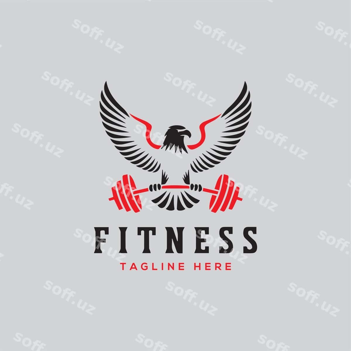 Ijodiy burgut fitness logotip dizayni | Creative eagle fitness logo design 1