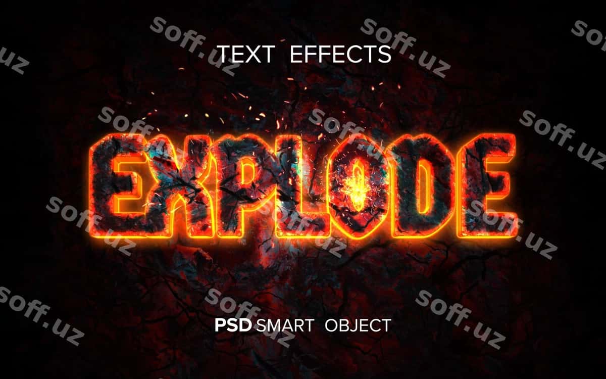 Ijodiy olov matn ta'siri | Creative fire text effect 1