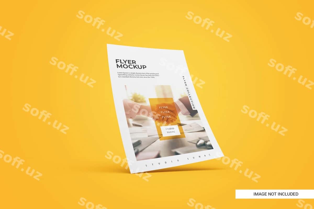 Ijodiy flyer namunasi | Creative flyer mockup 1