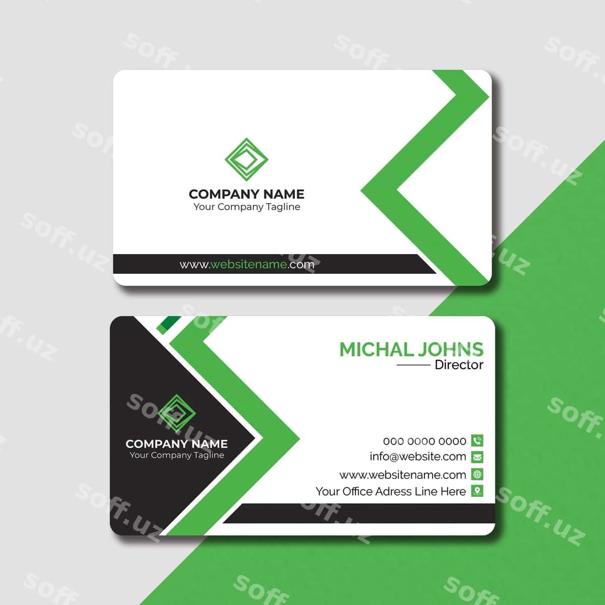 Ijodkor zamonaviy biznes karta dizayni | Creative modern business card design 1