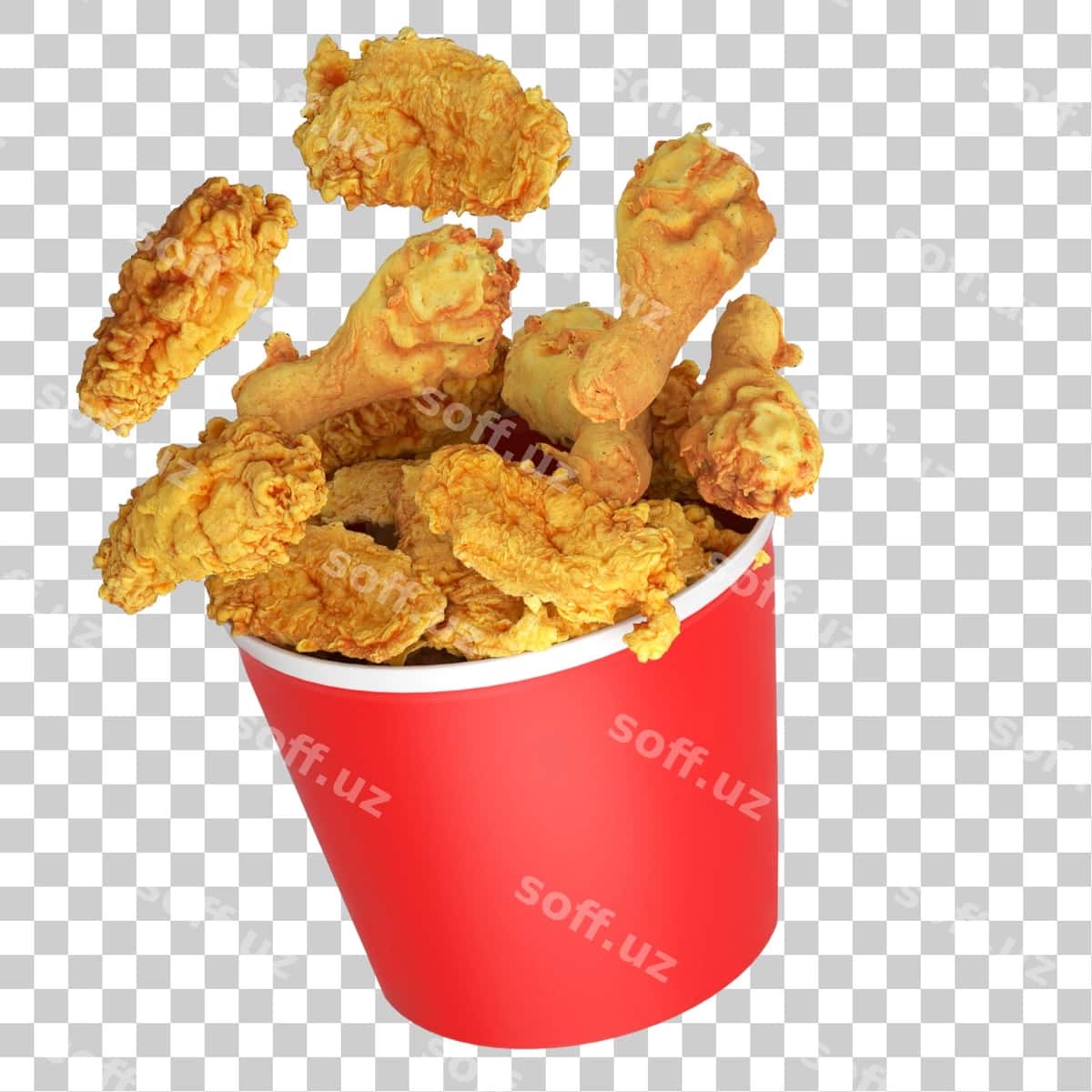 Qurqatilgan pijingatilgan tovuq vedri | Crispy fried chicken bucket 1