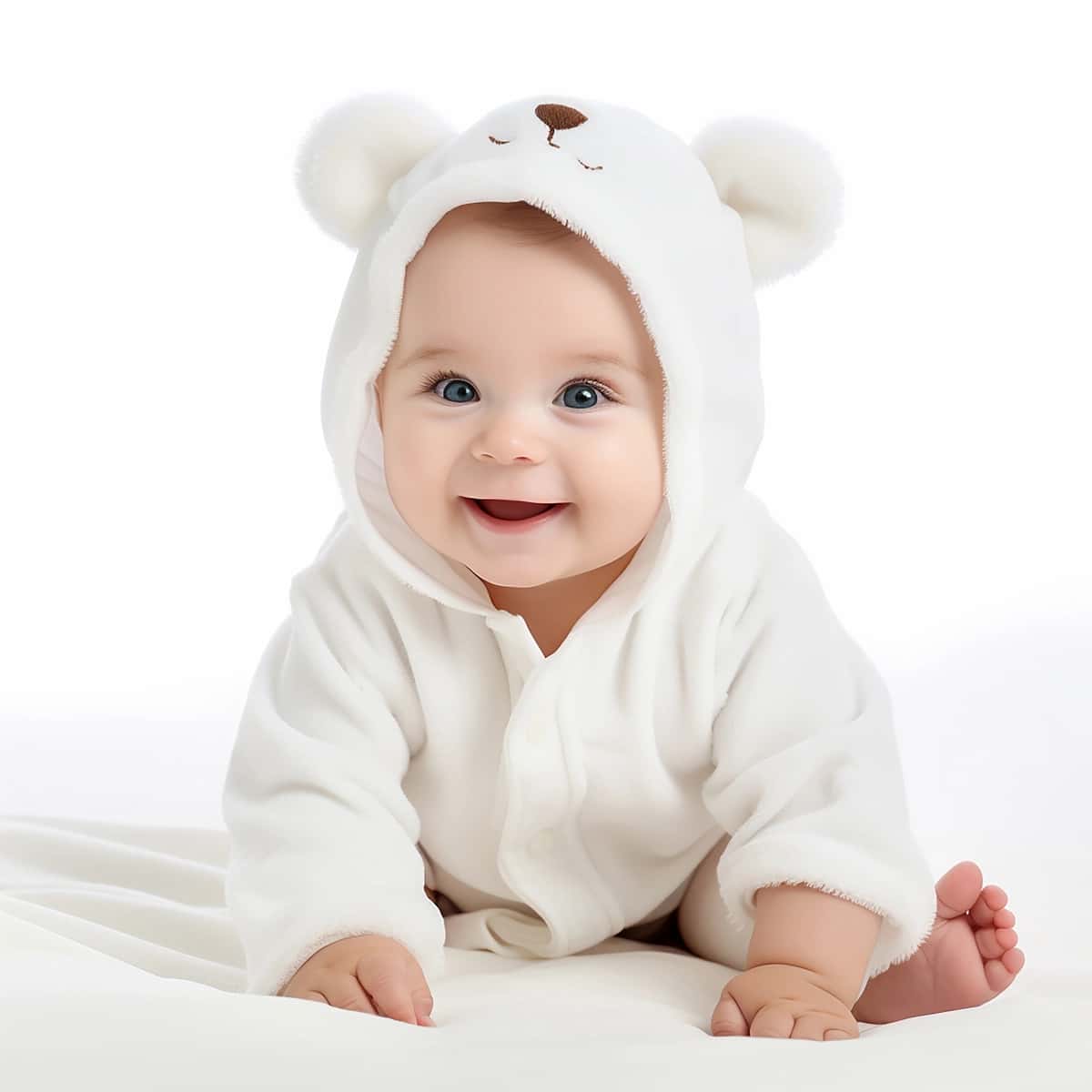 Chiroyli chaqaloq oq fonda izolyatsiya qilingan | Cute baby child isolated white background 1
