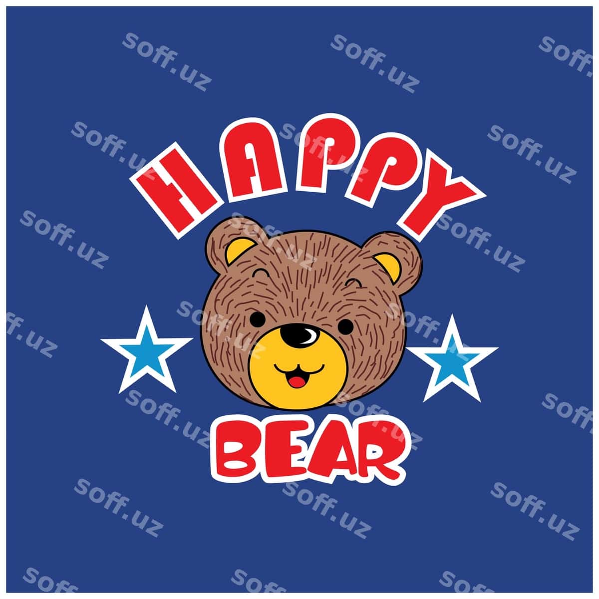 Yoqimli ayiq multfilmi vektor tasviri | Cute bear cartoon vector illustration 1