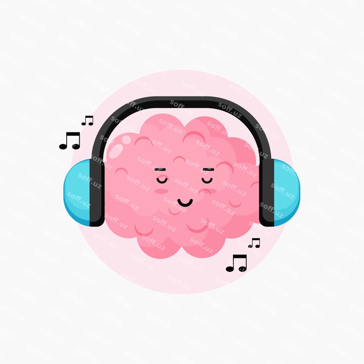 Musiqa tinglayotgan yoqimli miya qahramoni | Cute brain character listening music 1