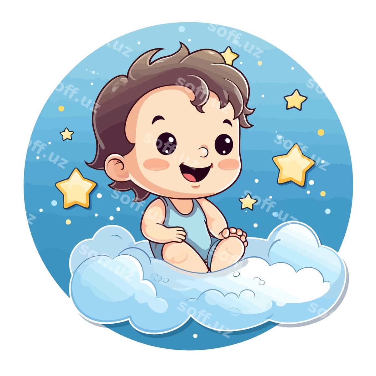Mazali kichik bolalar nakleyka | Cute little baby sticker 1