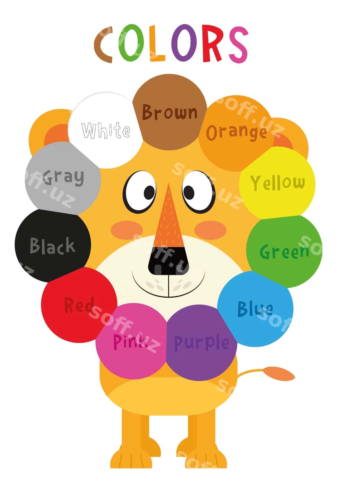 Chiroyli chuvaloq plakat ranglari | Cute worm poster colors 1