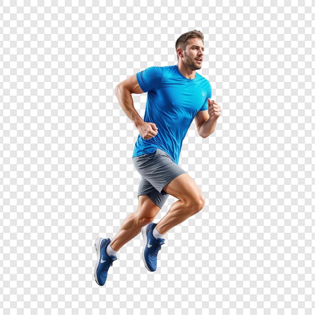 Kavkazlik professional yuguruvchi izolyatsiya qilingan shaffof fon | Caucasian professional runner isolated transparent background 1