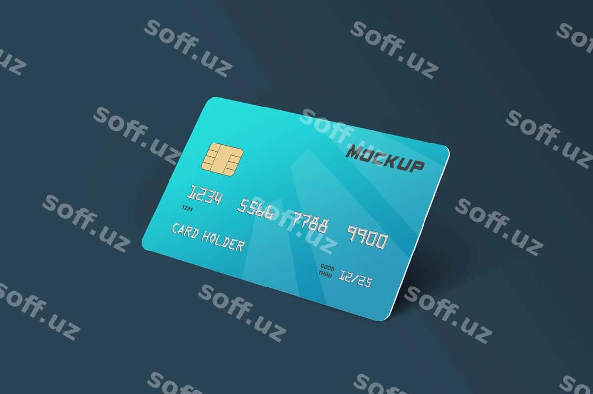 Debit karta namuna dizayni | Debit card mockup design 1