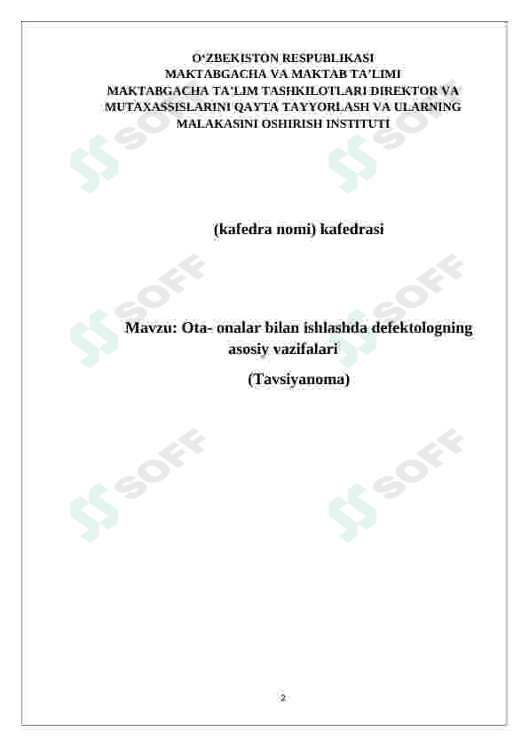 Ota- onalar bilan ishlashda defektologning asosiy vazifalari 2